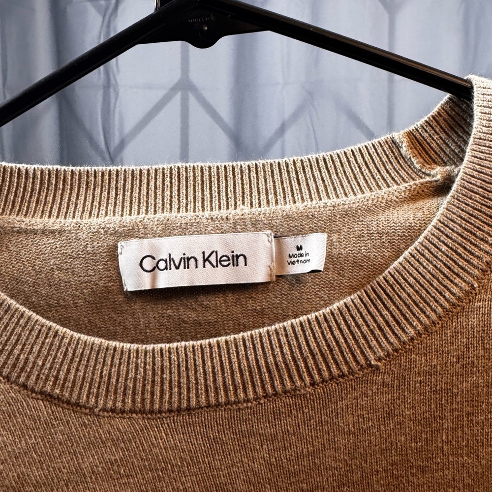Calvin Klein Men's Beige Crewneck Sweater